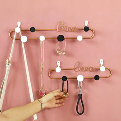 Nordic LOVE Letter Wall Hook Metal Key Holder Wall Coat Rack Hat Clothes Handbag Hooks Hanger Creative Decoration Organizer