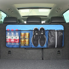 Car Rear Seat Back Organizer Auto Trunk Net Mesh Cargo Storage Bag Pocket Cover Stowing Tidying Interior Camping Accessories