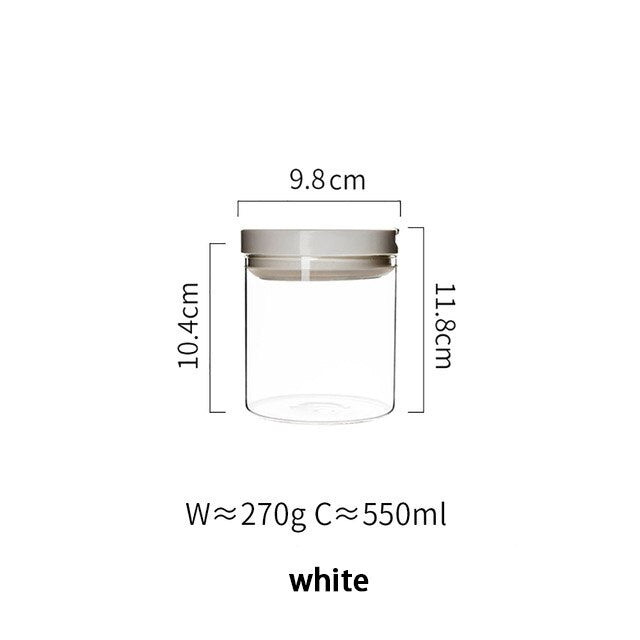 MDZF 550ml 750ml 1000ml 1250ml Glass Sealed Cans Kitchen Storage Bottles Spice Jar Milk Powder Boxes Transparent Food Storage