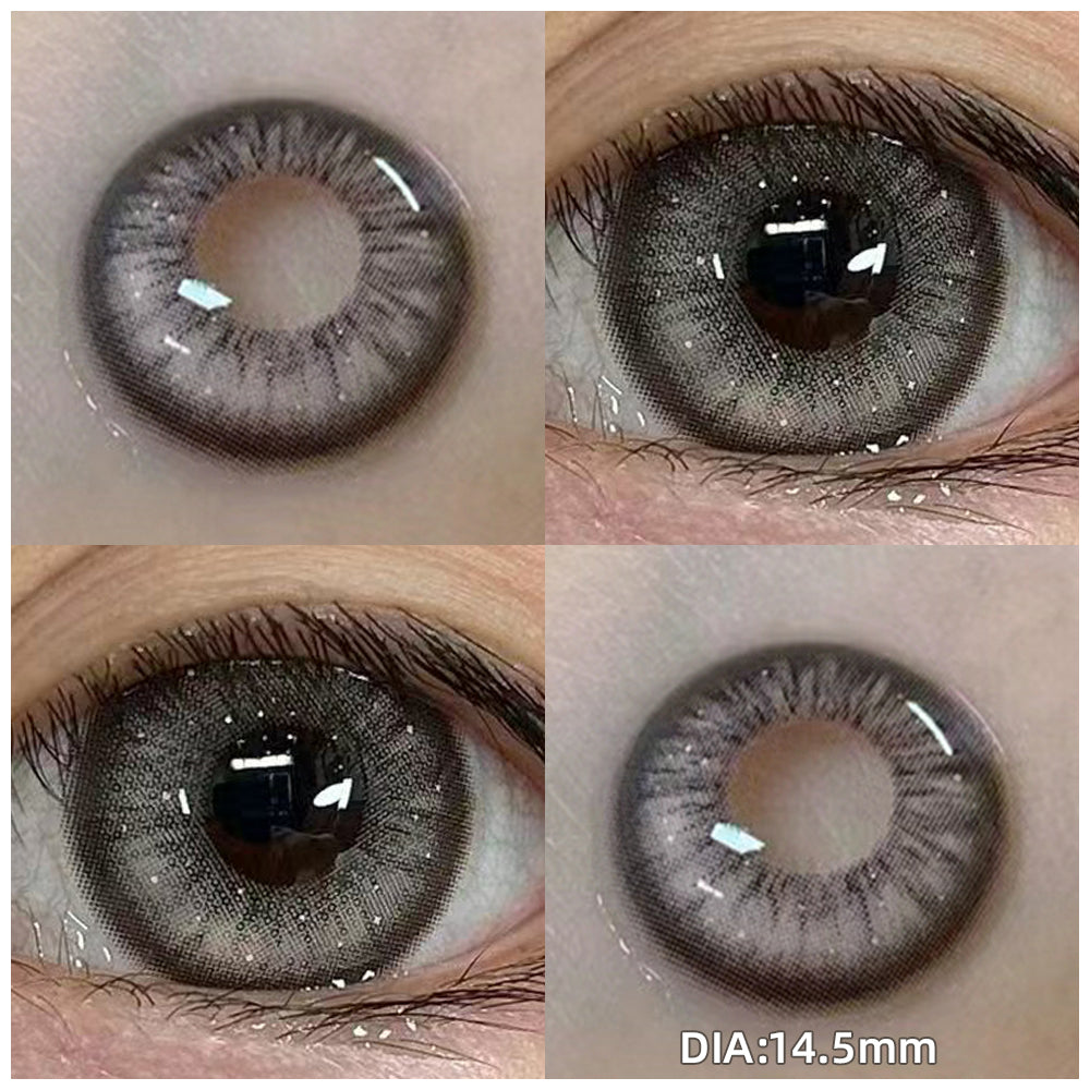 YICKYUE  -  1 Pair(2pcs) Myopia Contact Lenses for Eyes Pupils Prescription Lenses With Diopters Fashion Blue Green Eye Color Lenses