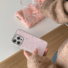 YICKYUE   -  Plating Ins Pink Phone Case For Iphone 15Pro 15 16 13 14ProMax 14 Pro Max 13ProMax 16Pro Stars Fundas Protector Cover