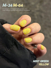YICKYUE  -  Spring Nail 2025 Fashion Nails Art 2 Colors Set 15ml Mint green paired with yellow Nail Gel Polish Soaking UV LED Nail