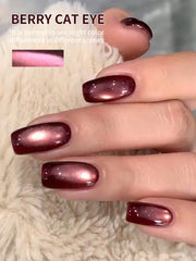 YICKYUE  -  1PC 15Ml Berry Cat Eye gel nail polish, UV LED curing, long-acting fast drying nail art gel - ideal gift for women For Spring