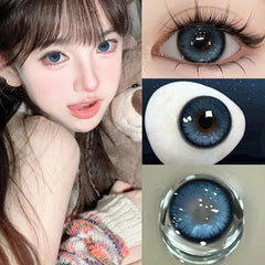 YICKYUE  -  1Pair/2PCS Natural Blue Contact Lenses for Eyes Beauty Pupils Myopia 0~-8.00 Degrees Brown Pupil Lenses Korean Lenses