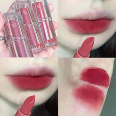 Yickyue  6 Color Transparent Acrylic Matte Lipstick Waterproof Long Lasting Lip Stick Sexy Red Pink Velvet Nude Lipsticks Women Cosmetics