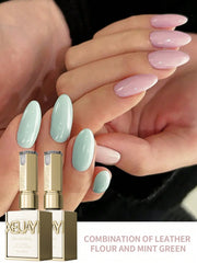 YICKYUE  -  2PCS 15ml New Popular Pink And Blue Color Gel Nail Polish Set, UV LED Soaking Nail Polish, Suitable for Home DIY