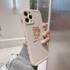 Hot sale for iphone 13 11 pro max 7 8 plus xsmax x xr 12 mini silicone cute flag bead cartoon phone case cover capa couple shell