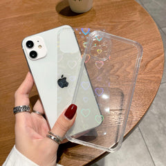Gradient Laser Love Heart Case For Xiaomi Redmi Note 10 Pro 11 8 9 Pro 8T 9S 10S 9A 9C 10 Case Poco F3 X3 NFC M3 M4 Pro Cover
