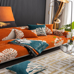 Black Sofa Covers Modern Chenille Sofa Cushion Seasons Universal Non-slip Armchair Couch Cover Sofa Cover Towel for Living Room
