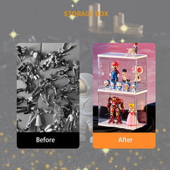 Doll Toys Display Box Large-capacity Transparent Acrylic Popmart Mystery Box Storage Organizer Box Dust Proof Stackable