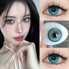 YICKYUE  -  1 Pair Myopia Color Contact Lenses for Eyes Green Eye Lenses High Quality Prescription Blue Beauty Pupil Free Shipping