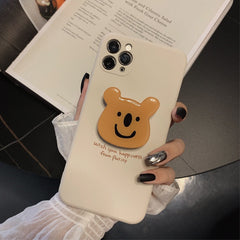 Cute Koala stand holder cover For iphone 12 mini 11 pro max 7 8 plus xs max x xr liquid soft silicone phone case shell