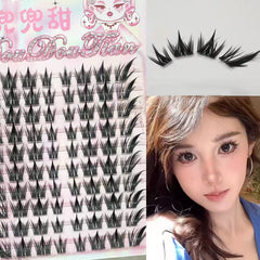 YICKYUE  -  3/10 Rows Comic Fake Lashes Fly Fish Tail Style DIY Lash Extension for Korean Pop Girls Cos Makeup Tool