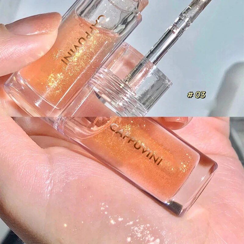 Yickyue 1pcs New Lipgloss Mirror Water Lip Gloss Lip Glaze Transparent Glass Lip Oil Liquid Lipstick Moisturizing Make Up 6 Colors