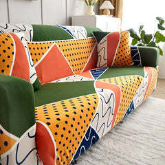 Geometric Spandex Anti-dust Sofa Cover Elastic Colorful Printing Tight Wrap Couch Cover for Living Room housse canape dangle