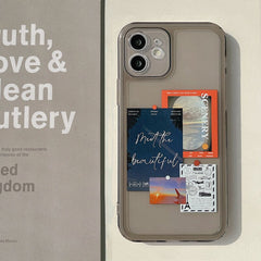 Jane label phone case for iphone x xr xs max 7 8 plus se 20 11 12 mini pro max cute cover soft silicone protective capa