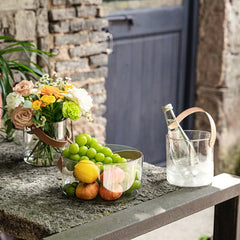 Portable Storage Baskets Transparent Picnic Ice Bucket Fruits Basket Household Plant Flower Pots Kitchen Desk Makeup Organizer
