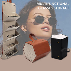 Sunglasses Organizer Portable Glasses Case Multiple Pairs Eyeglasses Storage Box Hanging Eyewear Holder  for Home Travel