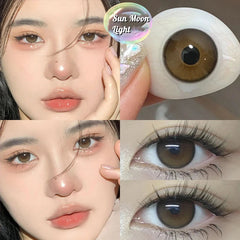 YICKYUE  -  Two Large Diameter Black Contact Lenses Make Eyes Bigger Anime Accessories Lenses Glasses Contact Color Cosmetics Use Every Year