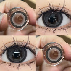 YICKYUE  -  2pcs/Pair Korean Color Contact Lenses For Eyes Myopia Lenses Fashion Natural Beauty Pupil Student Cosmetic Contact Lens