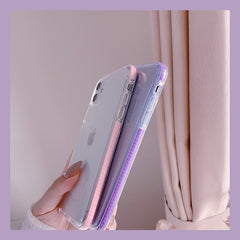 Soft liquid silicone purple & pink phone case for iphone 11 pro max protective case for iphone x xs max xr 6 7 8 plus cover
