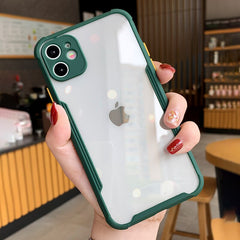 Luxury Silicone Airbag Shockproof Clear Phone Case For iPhone 11 12 Pro Max Mini X Xs XR 7 8 Plus SE2 2022  Lens Protection Cover