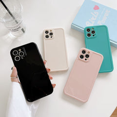 Luxury Candy Color Silicone Shockproof Hard Case For iPhone 13 12 11 Pro Max Mini X Xs XR 7 8 Plus SE 2  Armor Bumper Cover