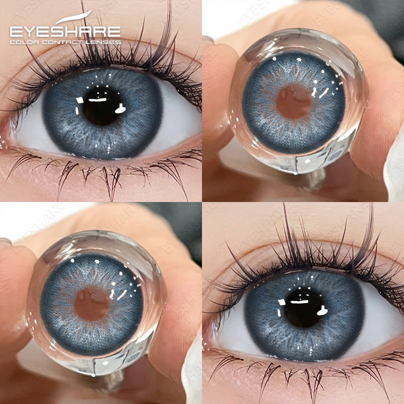 YICKYUE  -  1Pair New Colored Contact Lenses for Eyes Brown Lenses Green Eye Lenses Gray Pupils Yearly Cosmetic Eye Contact Lens