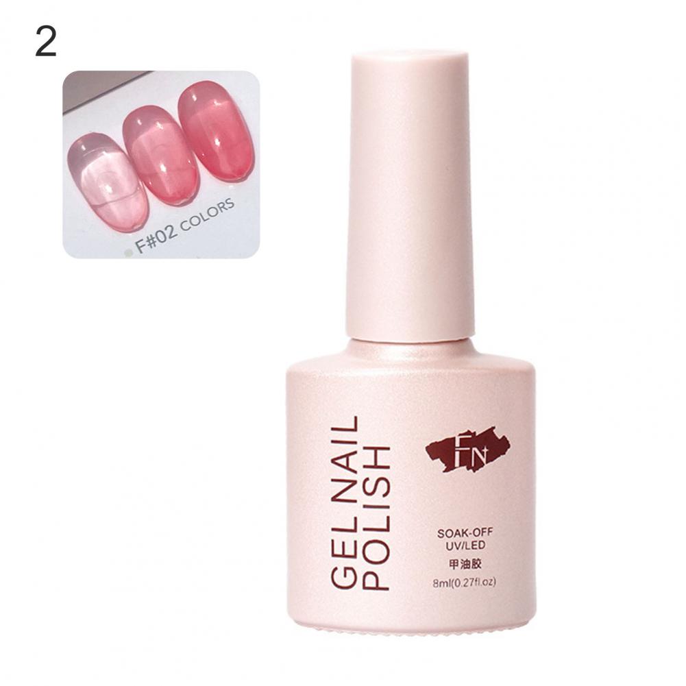 Hot Sale ！！！8ml Jelly Remove Easily Lasting Nails Art Decorations Salon Beauty Personal Use Translucent Nail Polish for Women
