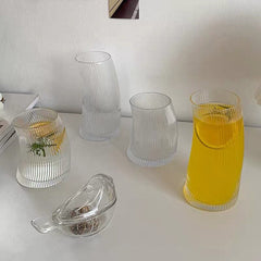 Ins Style Simple Crescent Moon Glass Tilted Water Cup Cold Drink Milk Coffee Juice Cup Decoration Unique Drinking Utensils