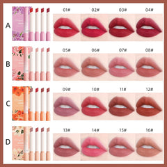 4Pcs Liquid Lipstick Set Matte Sex Lip Gloss Velvet Non-stick Lip Glaze Moisturising Lasting Lip Makeup Cosmetics For Women