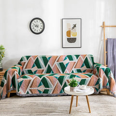 Yickyue European Colorful Sofa Blanket Living Room Decor Boho Coffee Table Bed Cover Sofa Towel Geometric Leisure Blanket Tablecloth