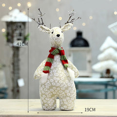 Standing Christmas Doll Christmas Decoration Large Santa Claus Snowman Elk Doll Kids New Year Gift Toy