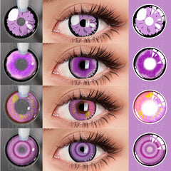 YICKYUE  -  1 Pair Halloween Cosplay Lenses Color Contact Lenses for Eyes Anime Lenses Genshin Impact Violet Lenses Purple Lenses