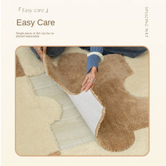 Yickyue Tufting Puzzle Play Mat Children'S Carpet Interlocking Exercise Tiles Floor Soft Fluffy Tatami Floor Mat And Rug For Kids Pad