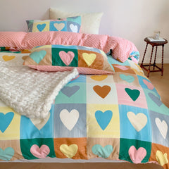 YICKYUE  -  Doudou Cashmere Cotton Soft Four Piece Set Autumn and Winter Warm Double Quilt Set Adult Doudou Blanket Comforter Bedding Sets