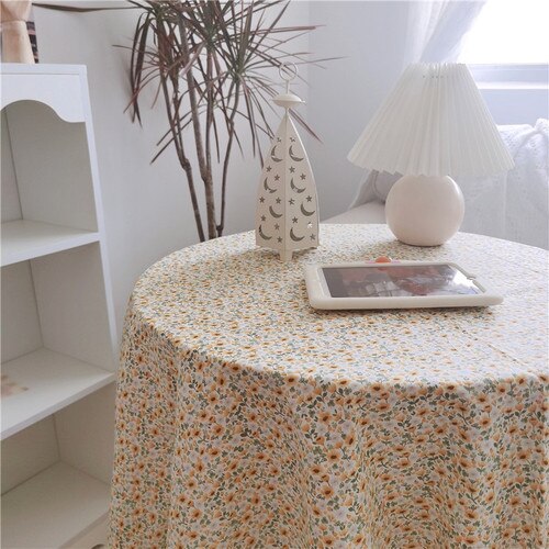 Korean Style Small Floral Elegant Living Room Coffee Rectangular Tablecloth Picnic Mat Decoration Hanging Cloth Background Cloth