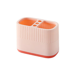 Kawaii Large Capacity Pen Holder With Sticker Plastic Creative Cute Desk Organizer For Pens Makeup Brush Home Office Storage Box