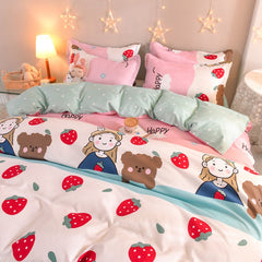 Adornment Reads Two People 160x200 Cover Sheet Luxury Duvet Cover King Size Bed Frame Family Kits 140x190 Cover Sheet