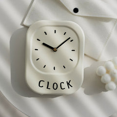 YICKYUE  -  Creative Home Cream Iron Art Bedhead Clock Decoration Clock Wall Hanging Cute Silent Pendulum