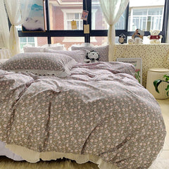 Luxury 3Pcs Princess Bedding Set Single Double Ruffles Duvet Cover Set Quilt Cover Bed Comforter Set Pillowcases Home Textiles