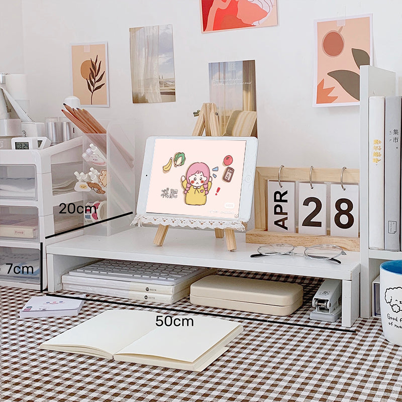 YICKYUE  -  Student Dormitory Desktop Storage Computer Increase Height Frame Girl's Desk Learning Office Supplies Sorting and Storage Tools