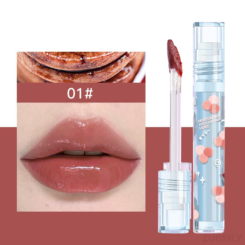 Yickyue Hot Mirror Lipstick Glitter Sexy Lip Plumper Long Lasting Shiny Lip Gloss Lip Tint Makeup Moisturizing Lipgloss Shimmer Cosmetic