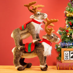 Simulation Reindeer Plush Toy Christmas Deer Doll Xmas Elk Toy Christmas Decorations Merry Christmas New Year Best Gift for Kids