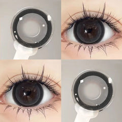 YICKYUE  -  1 Pair High Quality Gray Eye Color Contact Lenses Eyes with Diopter Myopia Eyes Contacts Lens Beauty Pupil Fast Shipping