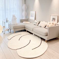 INS Irregular Floor Mat Large Area Rugs for Living Room Nordic Plush Carpets Soft Kids Play Mat Non-slip Bedroom Bedside Rugs
