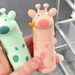 Yickyue Cute Deer Mirror Water Lip Gloss Red Lip Glaze Transparent Glass Lip Waterproof Lasting Liquid Lipstick Nude Clear Tint Makeup