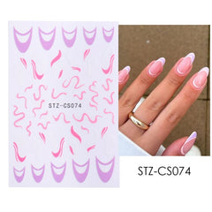 3D Gold Stripe Marble Line Nail Art Decoration Stickers Winter DIY Sparkly Designs Gel Polish Manicure Slider Decals CHSTZ-CS067
