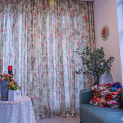 YICKYUE  -  American Pastoral Curtain Retro Double-layer Home Decoration Livingroom Bedroom Door Curtain Coffee Shop Kitchen Short Curtain