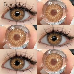 YICKYUE  -  2Pcs Colorcon Colored Contact Lenses Blue Eye Lenses Cosmetic Pupils Green Lenses Natural Eye Lens Yearly Free Shipping